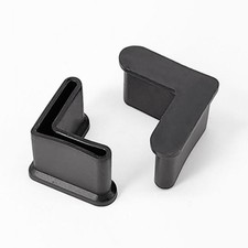 Angle Iron Foot - Metal Shelving Feet - 25/30/40/50mm - PVC Leg Covers BLACK