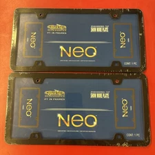 2 PC 15050 CRUISER License Plate Frame - Neo, Black