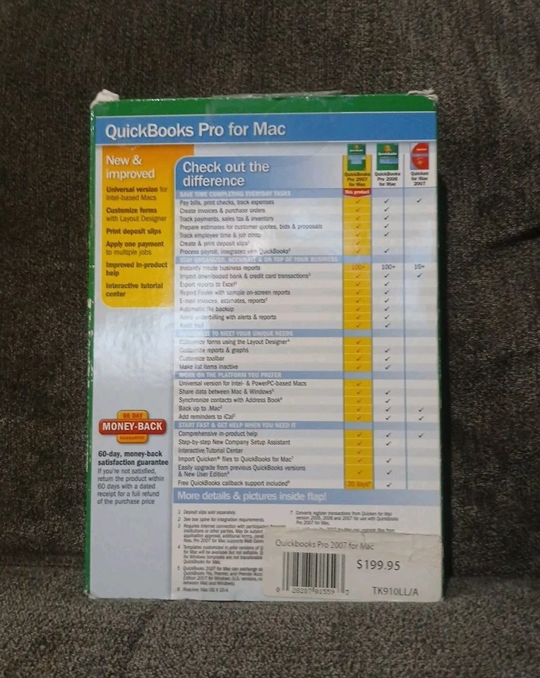 QuickBooks Pro For Mac 2007 w/ Product Key - Image 3 of 3