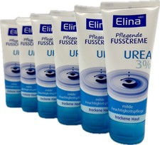 6x Elina MED Urea 3% Pflegende Fußcreme trockene Haut - 6x 75ml Tube (6er Pack)