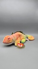 Ty Beanie Baby Iggy the Rainbow Tie-Dye Iguana MWMT