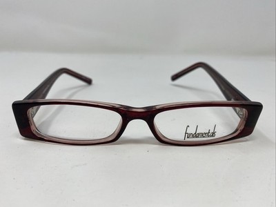 Fundamentals F004 WI 53-17-135 Red Wine Full Rim Eyeglasses Frame MX63