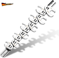 Shall 3/8 Zoll BöRdelmutternschlüSsel-Set, 10-Teiliges Metrisches Crowfoot-BöRde