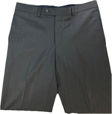 Ted Baker London Jefferson Dress Pants Charcoal Gray Wool Union Made Flat Sz 36