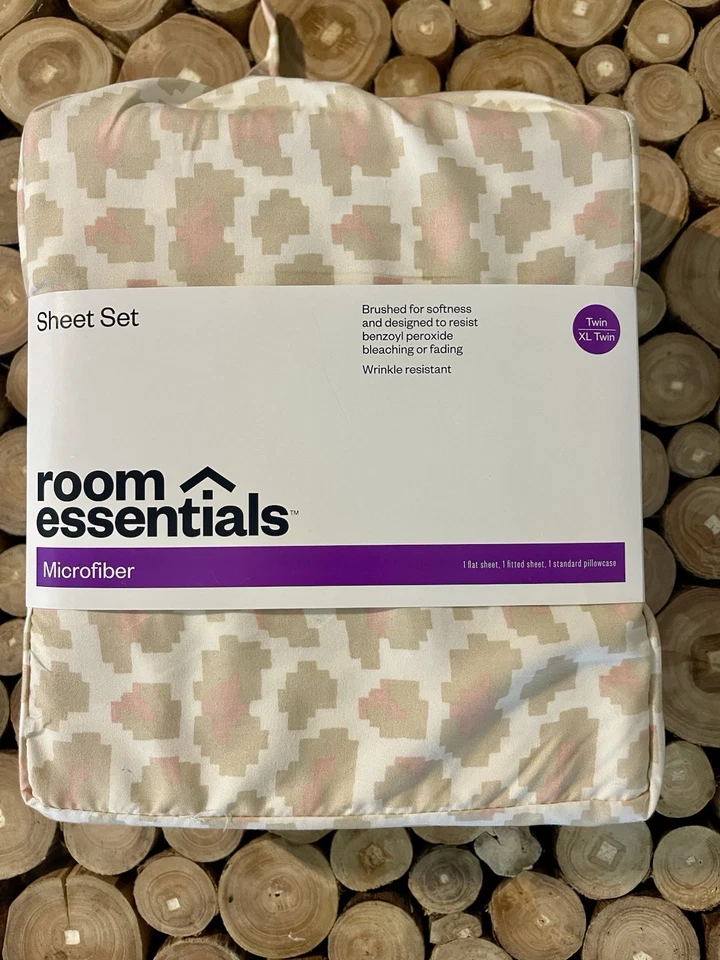 Pink Leopard Twin XL Microfiber Complete 3 PC Sheet Set Room Essentials NWT GIFT - Image 3 of 4