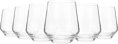 KX-WARE Unbreakable 16-ounce Acrylic Stemless Wine 16oz set of 6, Clear 