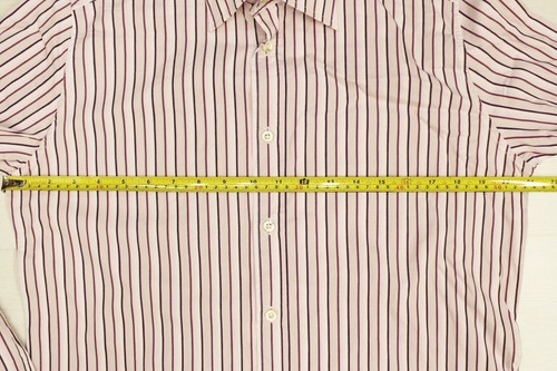 Selected stretch striped pink shirt size S - Picture 3 of 5