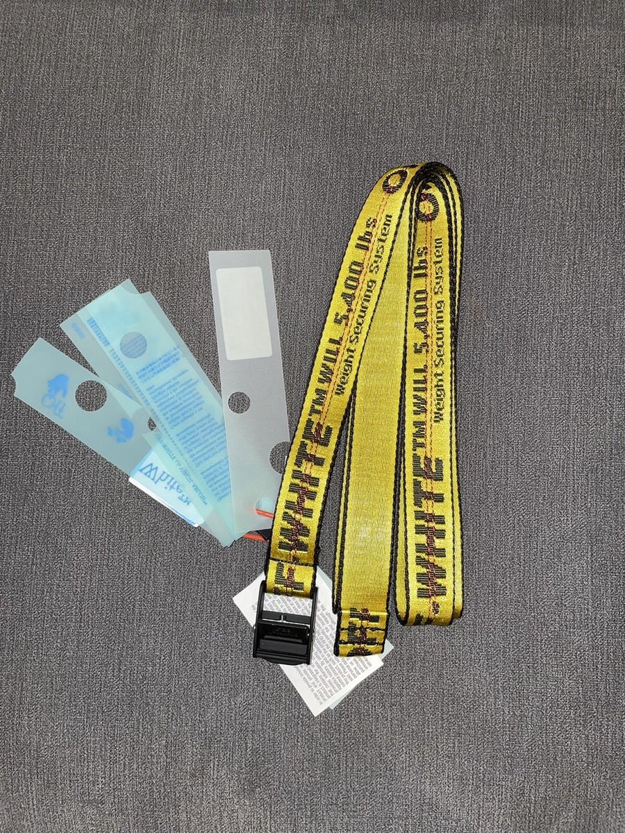 Yellow Off White Brand Belt Off-White Yellow Industrial Belt New