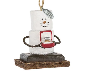 TWISTED ANCHOR TRADING CO Smores Ornament - Engagement Ornament 2025 Just Engaged Ornament - Comes in Gift