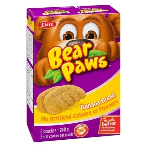 1 Box DARE Bear Paws Banana Bread Soft Cookies - FRESH - Bild 2 von 4