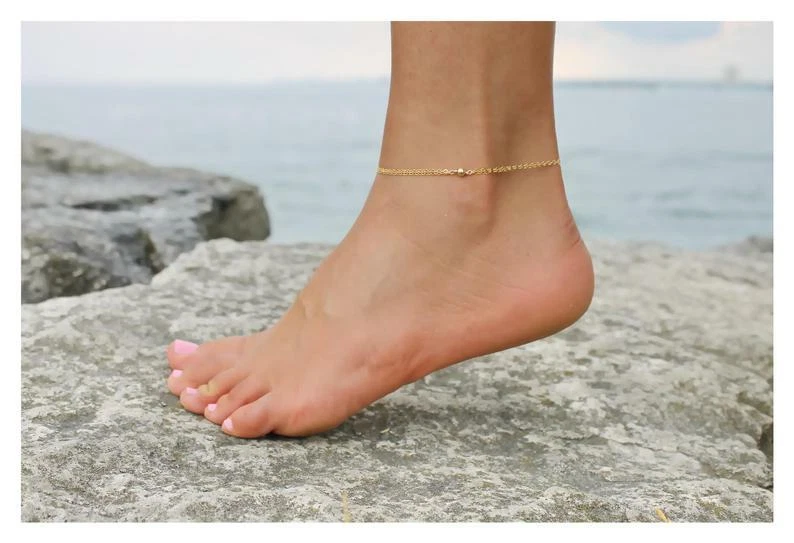Pure on sale gold anklets