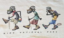 Vintage Joe Hikers Zion National Park Women's T-Shirt, White, Size Medium