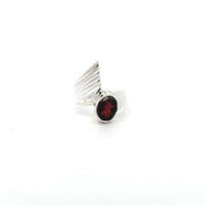 Sterling Silver Oval Shaped Garnet Ring Stone 7 x10mm 