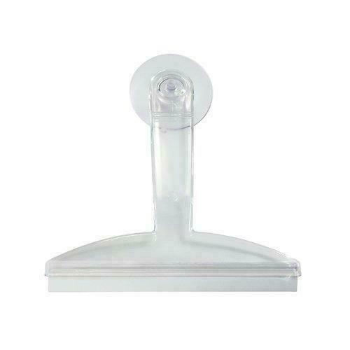 InterDesign Bathroom Shower Squeegee With Plastic Suction Cup Hook