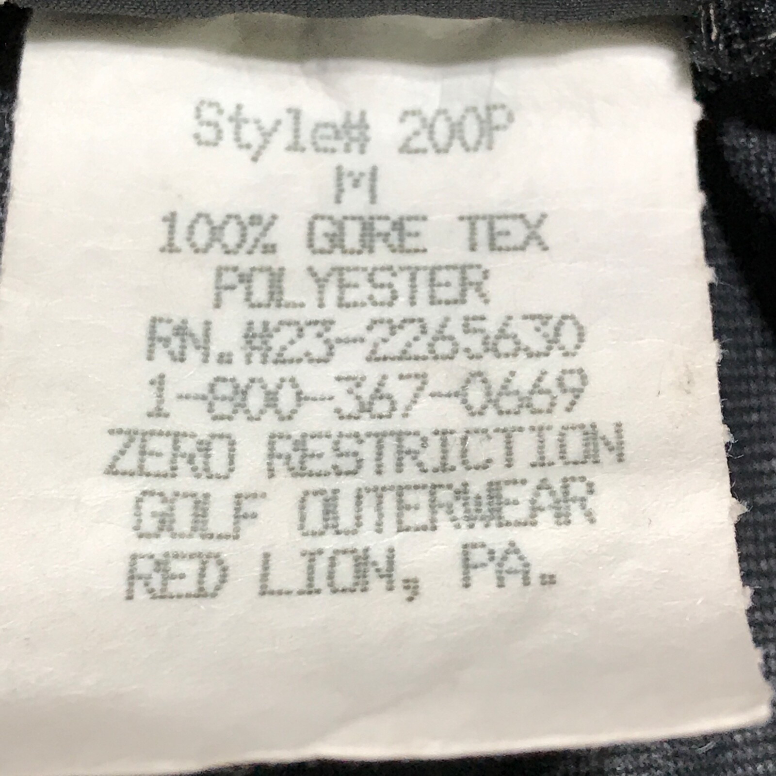 Zero Restriction Rain Pants Golf Mens Medium ZR Gore … Gem