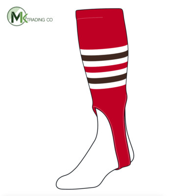 TCK Baseball Stirrups Large (300I, 7in) Red, White, Brown