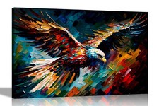 Abstrakter fliegender Adler Leinwand Wandbilder Bilder bunte Drucke gerahmtes Poster