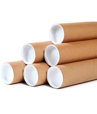 50 - 2" x 12" Round Cardboard Shipping Mailing Tube Tubes With End Caps