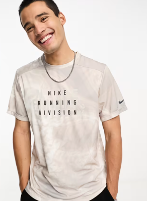 nike running t shirt grey