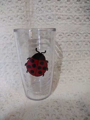 Tervis Clear Tumbler Embroidered Lady Bug Ladybug 16 oz No Lid