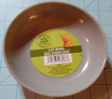 Greenbrier Kennel Club Brand: Gray Round Cat Food Bowl, Brand New, Free Shipping