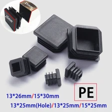 Plastic Plugs Square Steel Pipe Plugs PE Pipe Caps Inner Plugs 13mm to 26mm