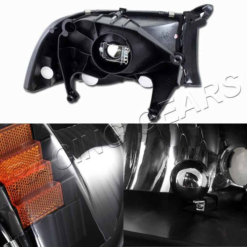 CARCASA NEGRA ÁMBAR 1 PIEZA FAROS LÁMPARA APTO 97-04 DODGE DAKOTA/98-03 DURANGO Foto 2 de 4