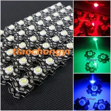 Hot 10-100 pcs 1W 3W High Power red,green,Blue,Royal blue LED with 20mm star PCB