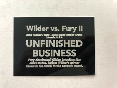 Tyson Fury Deontay Wilder II - 140x100 mm gravierte Plakette für signierte Erinnerungsstücke