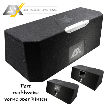 ESX DBX208BPQ 800 Watt Dual-Subwoofer Auto Bandpass 2x20cm Bassbox 2x2 Ohm
