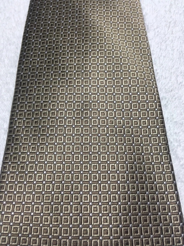 PAUL DIONE CORBATA HOMBRE BEIGE Y TOSTADO 4 X 59 NUEVA CON ETIQUETAS Foto 3 de 4