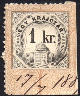HUNGARY 1868 - Stamp stamp used 1 kr. (egy krajczar) #S#UN1