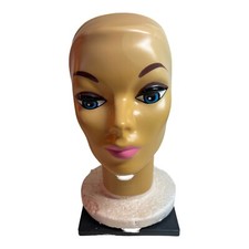 Vintage 1960's Mannequin Styrofoam Plastic Head Wig Stand Display Art Deco STAND
