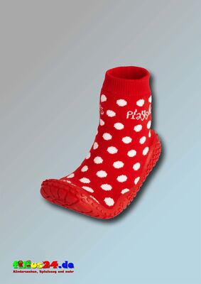 Playshoes Aquasock Slipper Red with White Dots Size 18 to 31