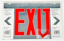 Cooper Lighting Emergency Exit Sign Red LED Double-Sided for EUR70R - PANEL ONLY