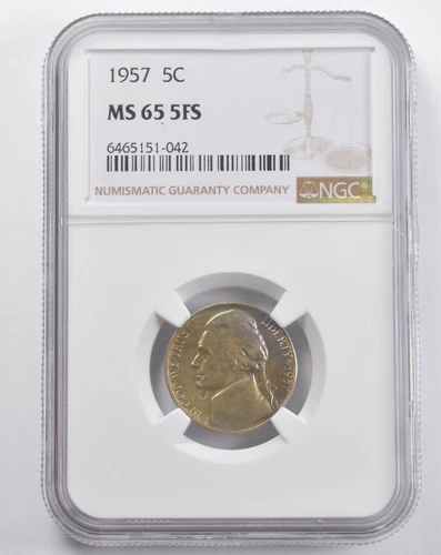 MS65 5FS 1957 Jefferson Nickel NGC *5724