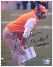 PHILLIP FULMER Signed/Autographed Tennessee Volunteers 8x10 Photo - BAS Beckett