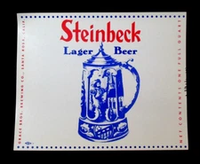 Original Vintage Steinbeck Lager Beer Label Grace Bros Brewing Co