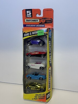 Matchbox Super Cars 5-Car Set Die Cast Vehicles 1996 Exclusive Designs 1:64