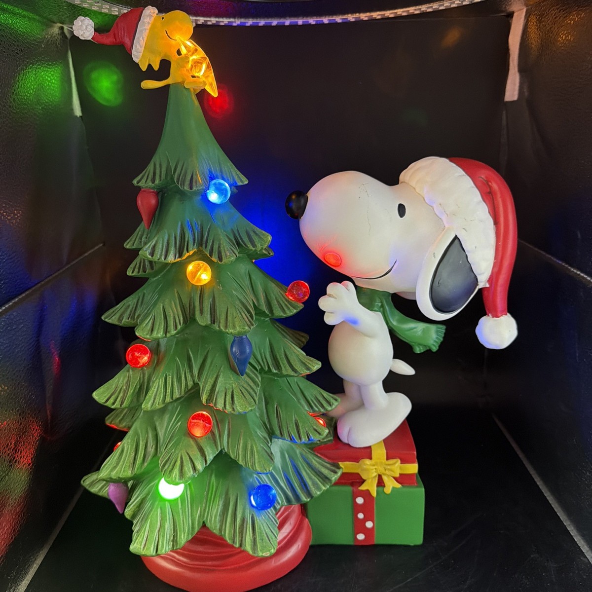 Peanuts Snoopy And Woodstock LED Christmas Holiday Tree Lights Up