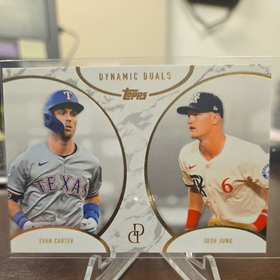 2025 Topps Dynamic Duals Evan Carter / Josh Jung Texas Rangers #33