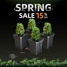Spider Farmer 7 Gallon Hydroponics Deep Water Culture DWC System with 4 Buckets