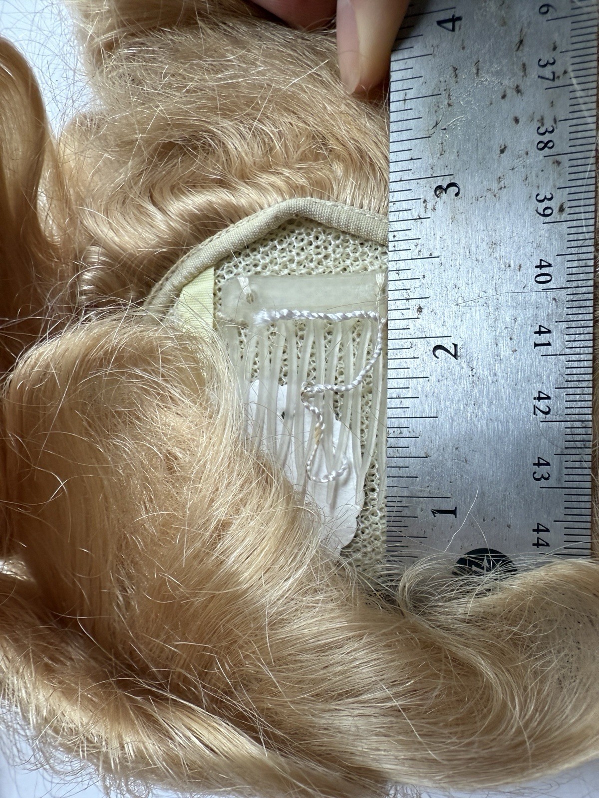 100% Human Hair Wiglet Thick Golden Blond Back Curly Back Extention Claw Large  