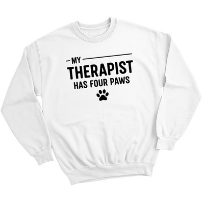 Hund Mama Papa Therapie Haustierliebhaber Mein Therapeut hat vier Pfoten Unisex Sweatshirt