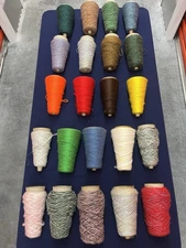 Lot of 22 Trait-Tex yarn cones 1-22 & 10-28