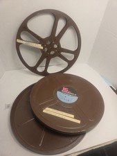 GOLDBERG 800 ft 16mm Metal Film Dustproof Can PLUS Reel Vtg Canister Tin 15in.