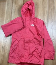 The North Face Jacket Girls Large Pink DryVent Hooded Full Zip Windbreaker