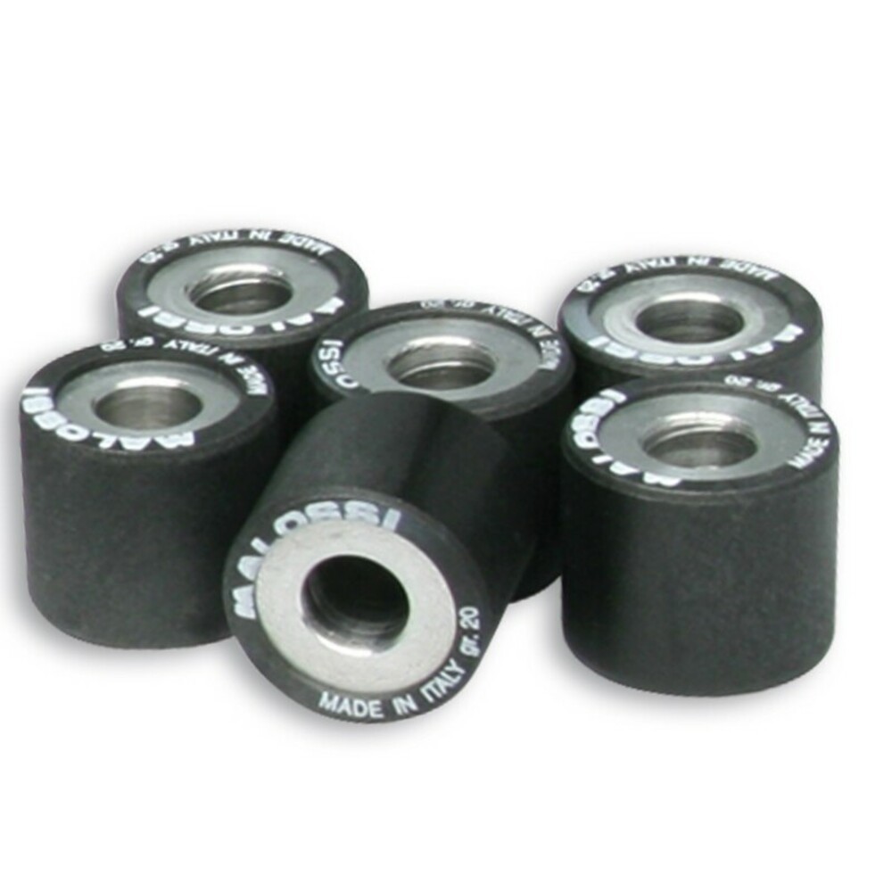 Free Shipping Malossi Variator Rollers 25X22.2Mm 20Gr - 6 Pieces For Motorcycle