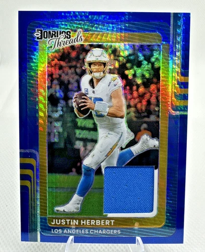 2025 Donruss Optic Justin Herbert Blue Hyper (RAW)