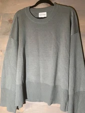 Olive and Oak Women Pullover Open Knit Shirt Size 2X sage green New soft